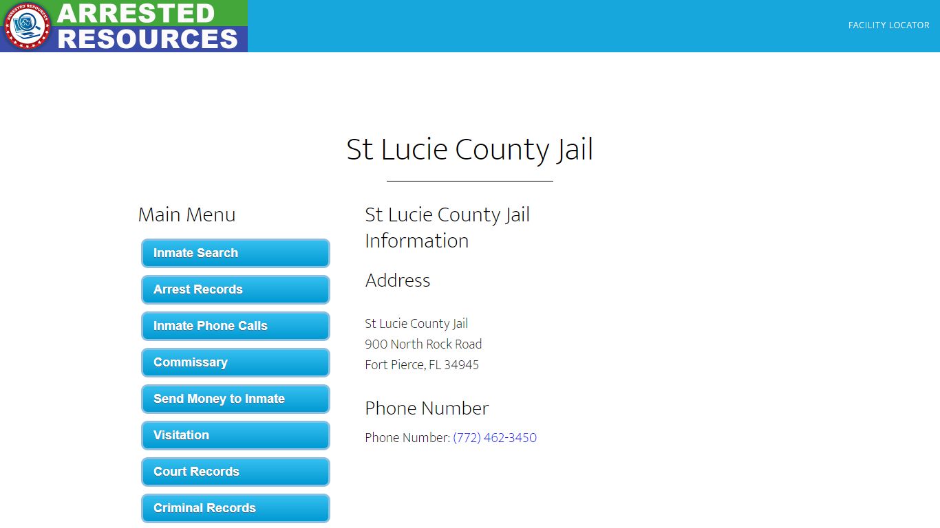St Lucie County Jail - Inmate Search - Fort Pierce, FL - Arrested Resources